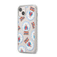 Christmas Snow Globe Pattern iPhone 14 Plus Clear Tough Case Starlight Angled Image