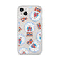 Christmas Snow Globe Pattern iPhone 14 Plus Clear Tough Case Starlight