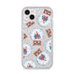 Christmas Snow Globe Pattern iPhone 14 Plus Glitter Tough Case Starlight