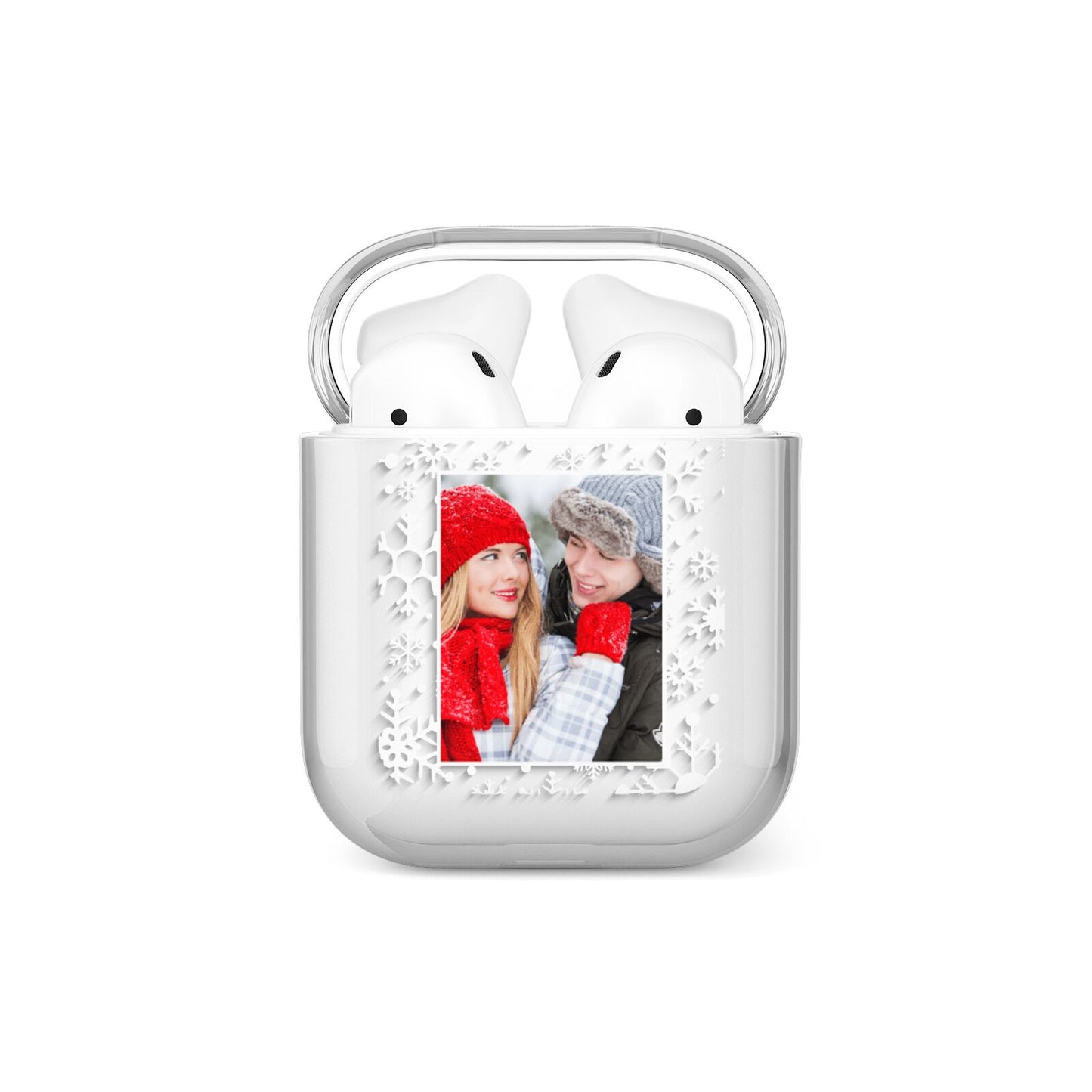Christmas Snowflake Personalised Photo AirPods Case