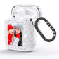 Christmas Snowflake Personalised Photo AirPods Glitter Case Side Image
