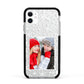 Christmas Snowflake Personalised Photo Apple iPhone 11 in White with Black Impact Case