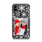 Christmas Snowflake Personalised Photo Apple iPhone Xs Impact Case Black Edge on Black Phone