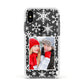 Christmas Snowflake Personalised Photo Apple iPhone Xs Impact Case White Edge on Black Phone