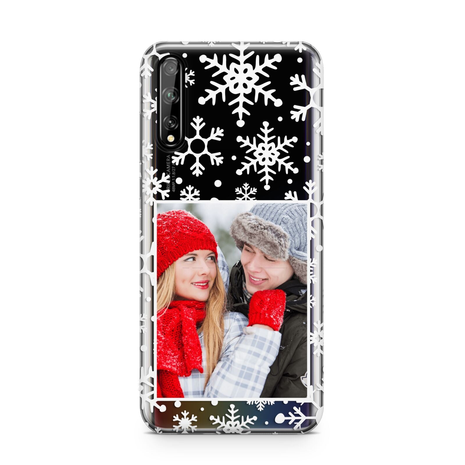 Christmas Snowflake Personalised Photo Huawei Enjoy 10s Phone Case