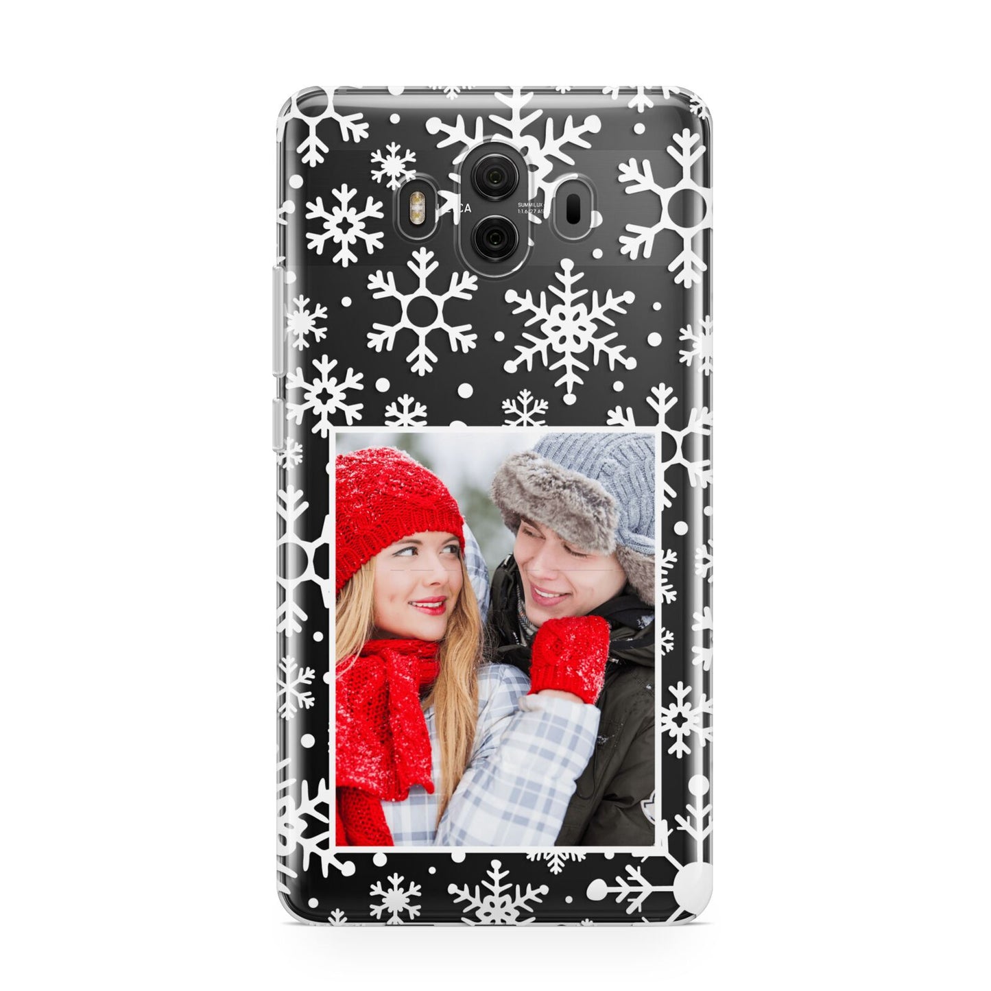 Christmas Snowflake Personalised Photo Huawei Mate 10 Protective Phone Case