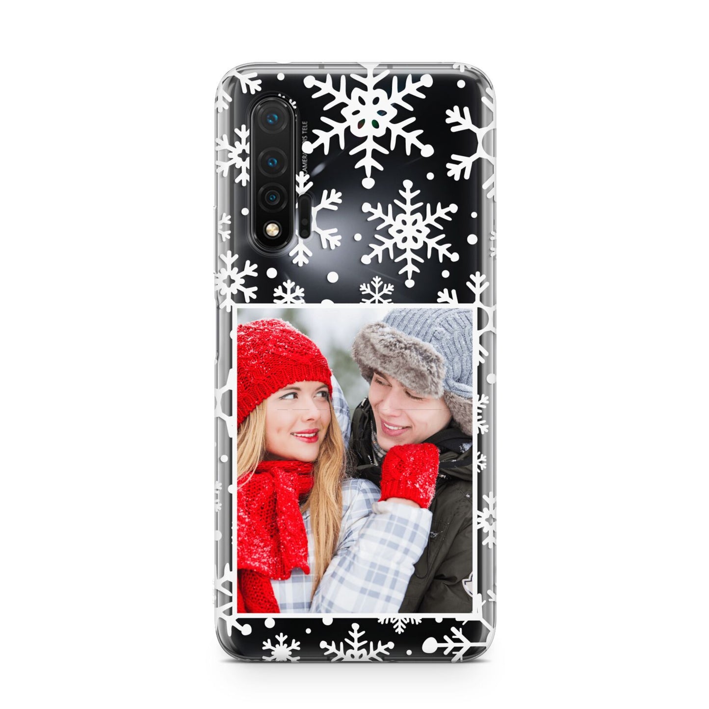 Christmas Snowflake Personalised Photo Huawei Nova 6 Phone Case