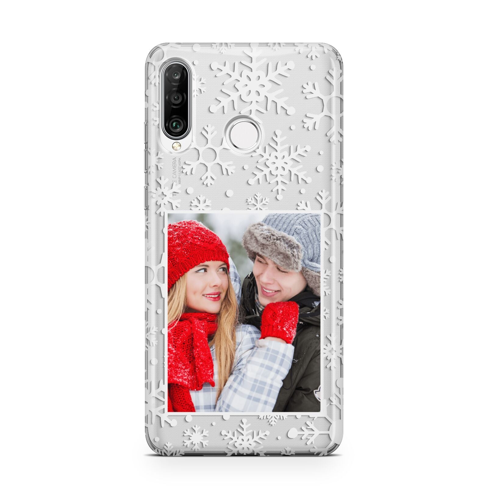 Christmas Snowflake Personalised Photo Huawei P30 Lite Phone Case