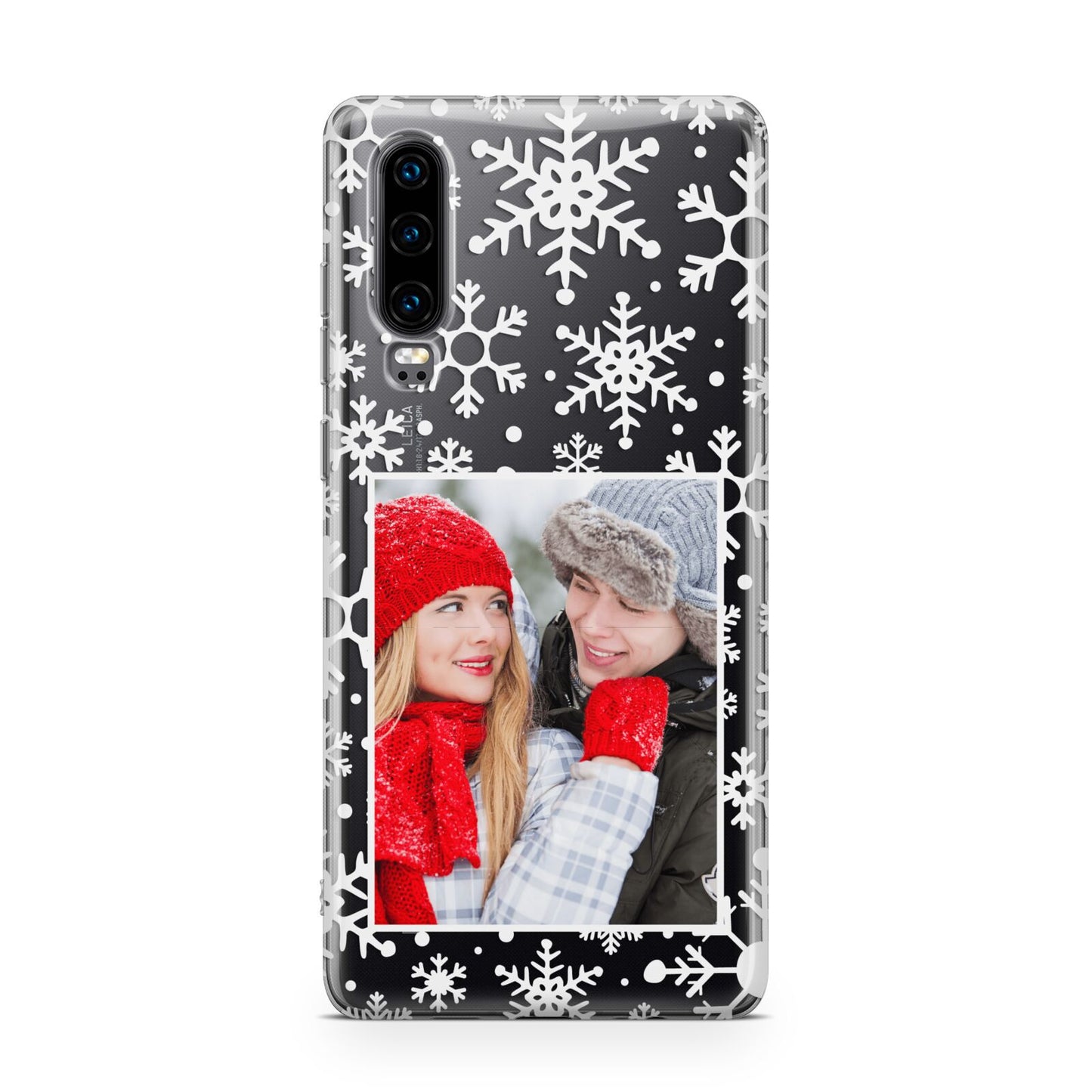 Christmas Snowflake Personalised Photo Huawei P30 Phone Case