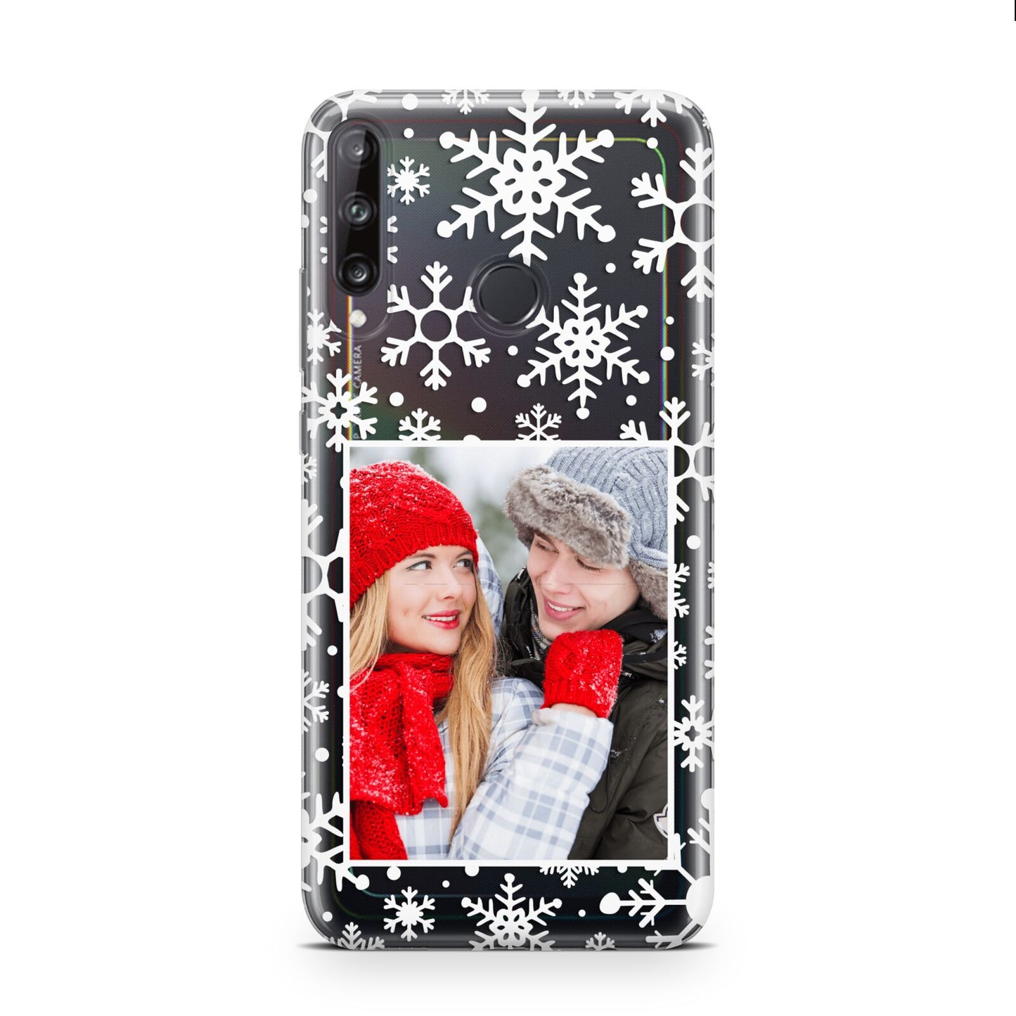 Christmas Snowflake Personalised Photo Huawei P40 Lite E Phone Case