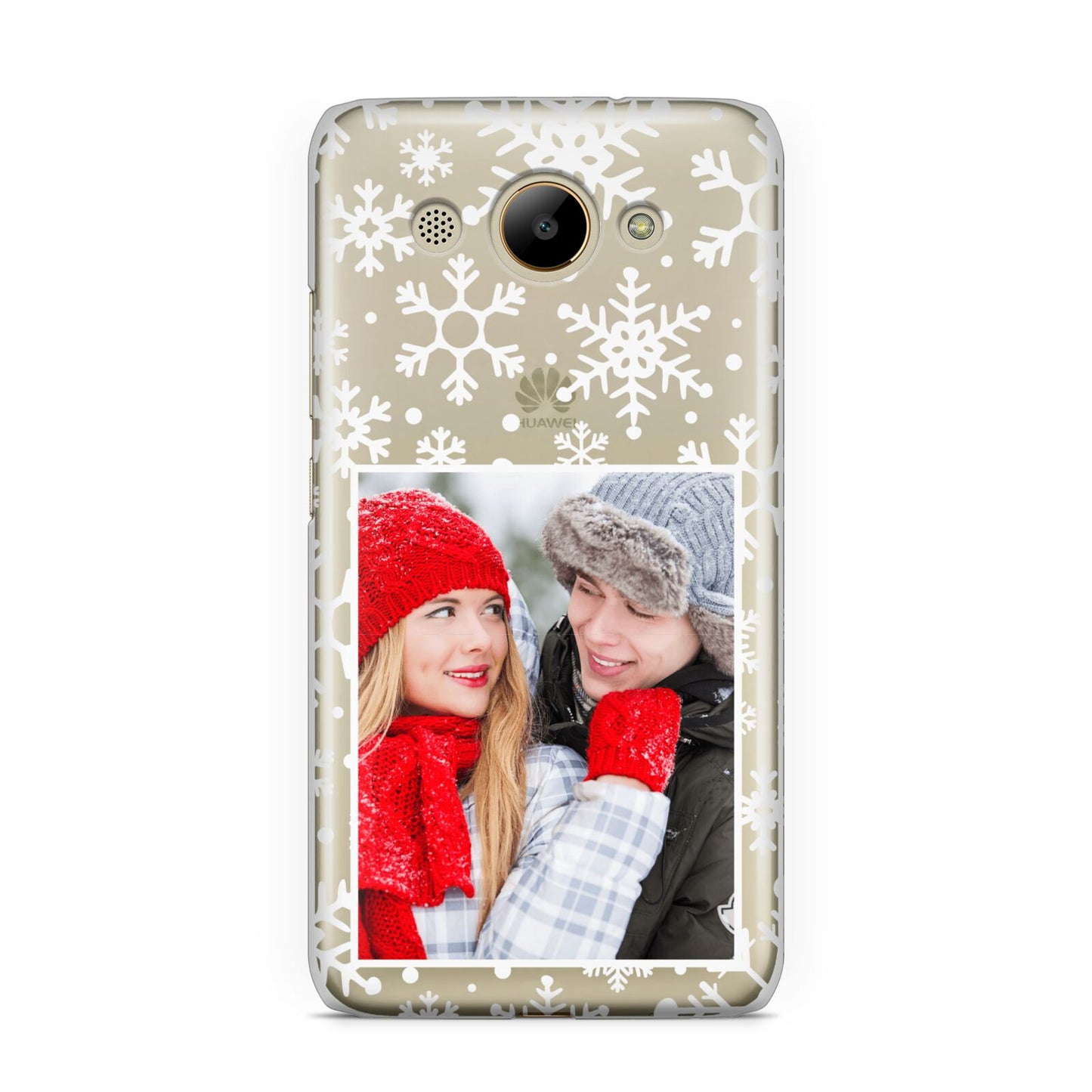 Christmas Snowflake Personalised Photo Huawei Y3 2017