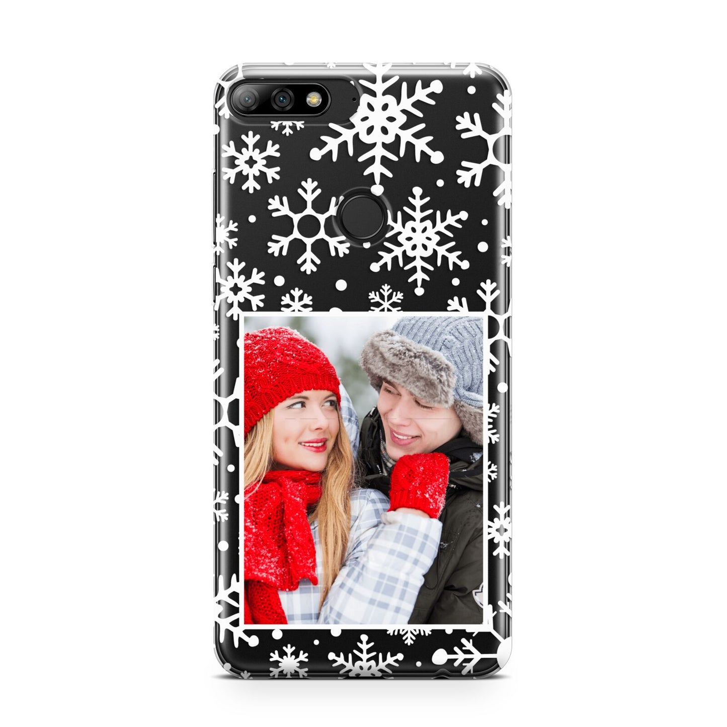 Christmas Snowflake Personalised Photo Huawei Y7 2018
