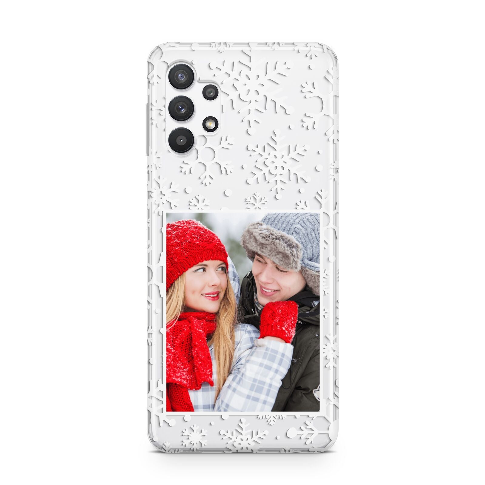 Christmas Snowflake Personalised Photo Samsung A32 5G Case