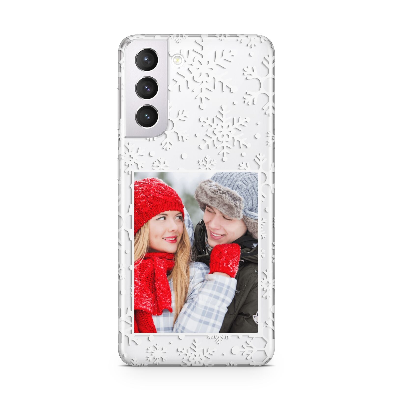 Christmas Snowflake Personalised Photo Samsung S21 Case