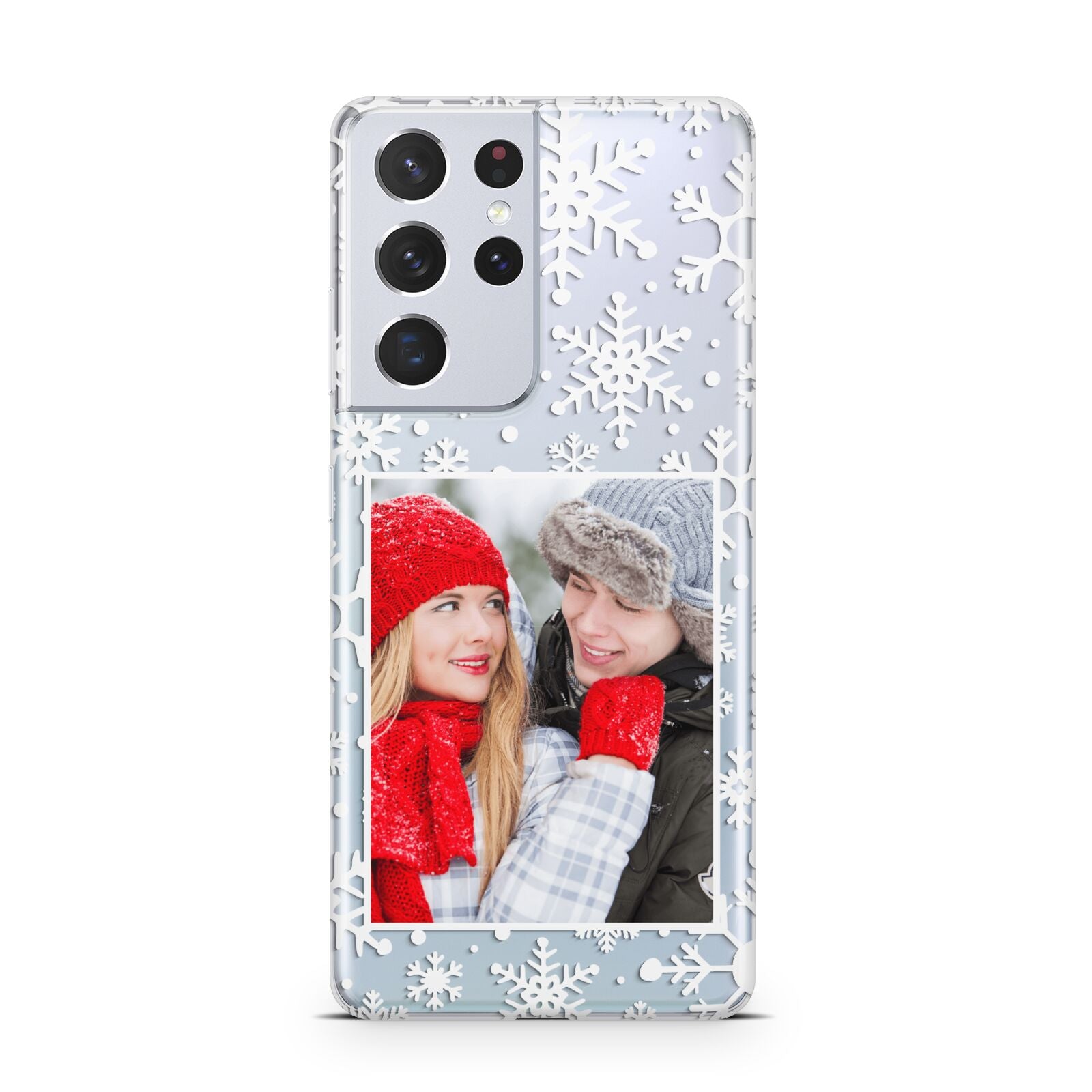 Christmas Snowflake Personalised Photo Samsung S21 Ultra Case