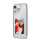 Christmas Snowflake Personalised Photo iPhone 14 Pro Max Clear Tough Case Silver Angled Image