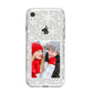 Christmas Snowflake Personalised Photo iPhone 8 Bumper Case on Silver iPhone