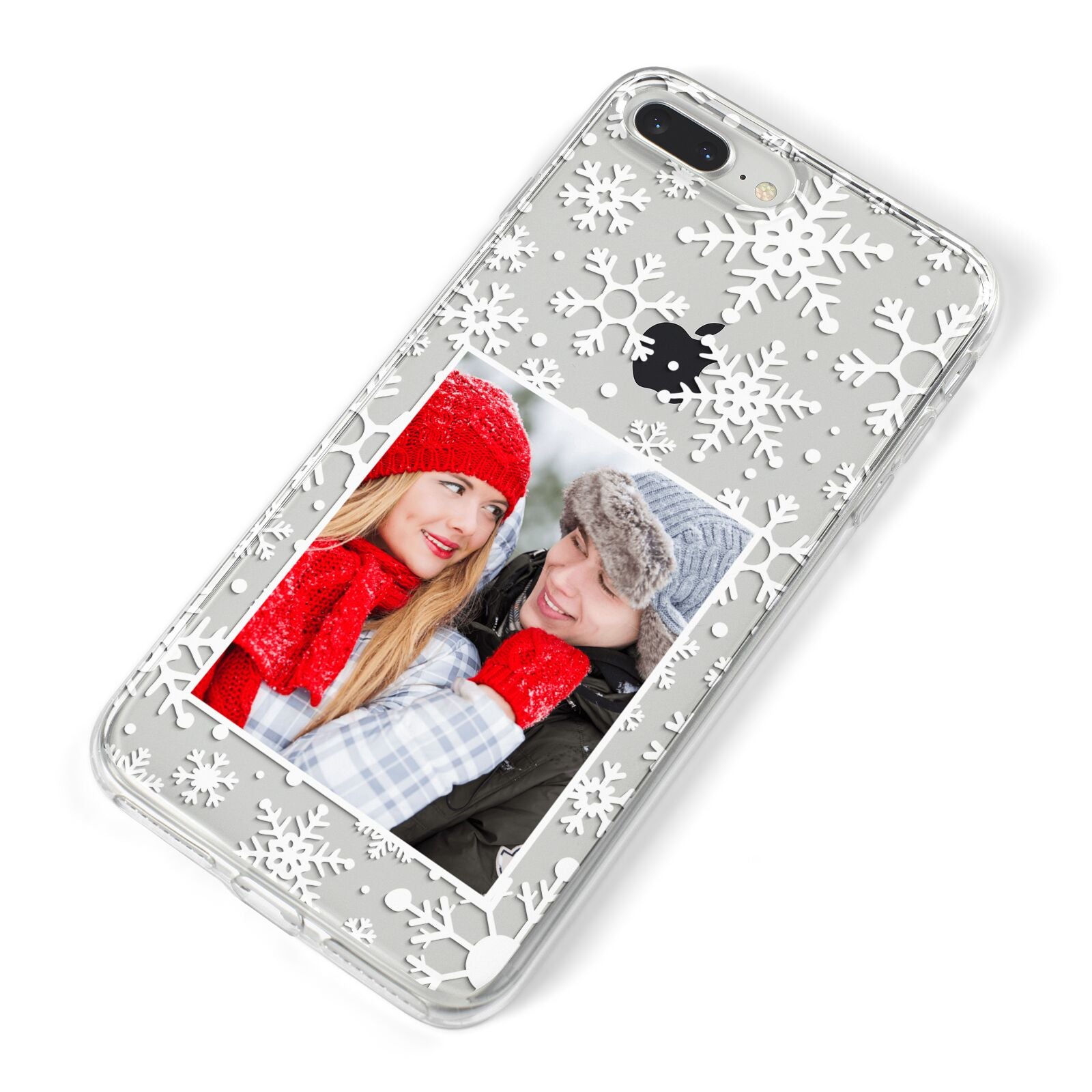 Christmas Snowflake Personalised Photo iPhone 8 Plus Bumper Case on Silver iPhone Alternative Image