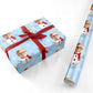 Christmas Snowman Face Personalised Wrapping Paper
