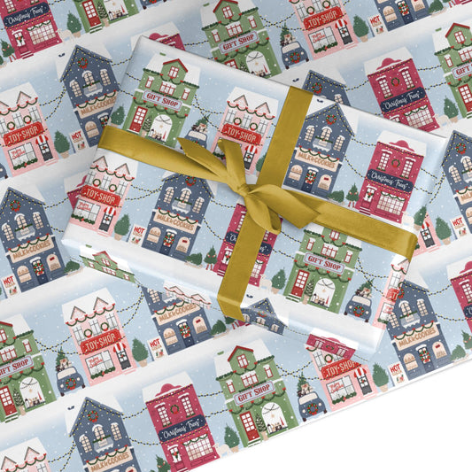 Christmas Street Custom Wrapping Paper