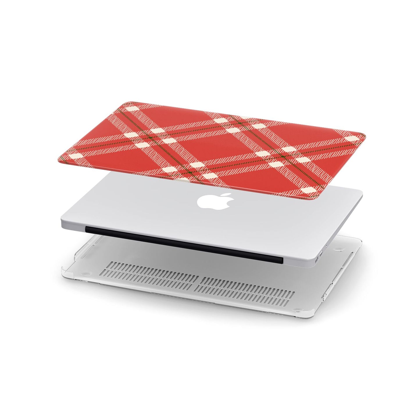 Christmas Tartan Apple MacBook Case in Detail