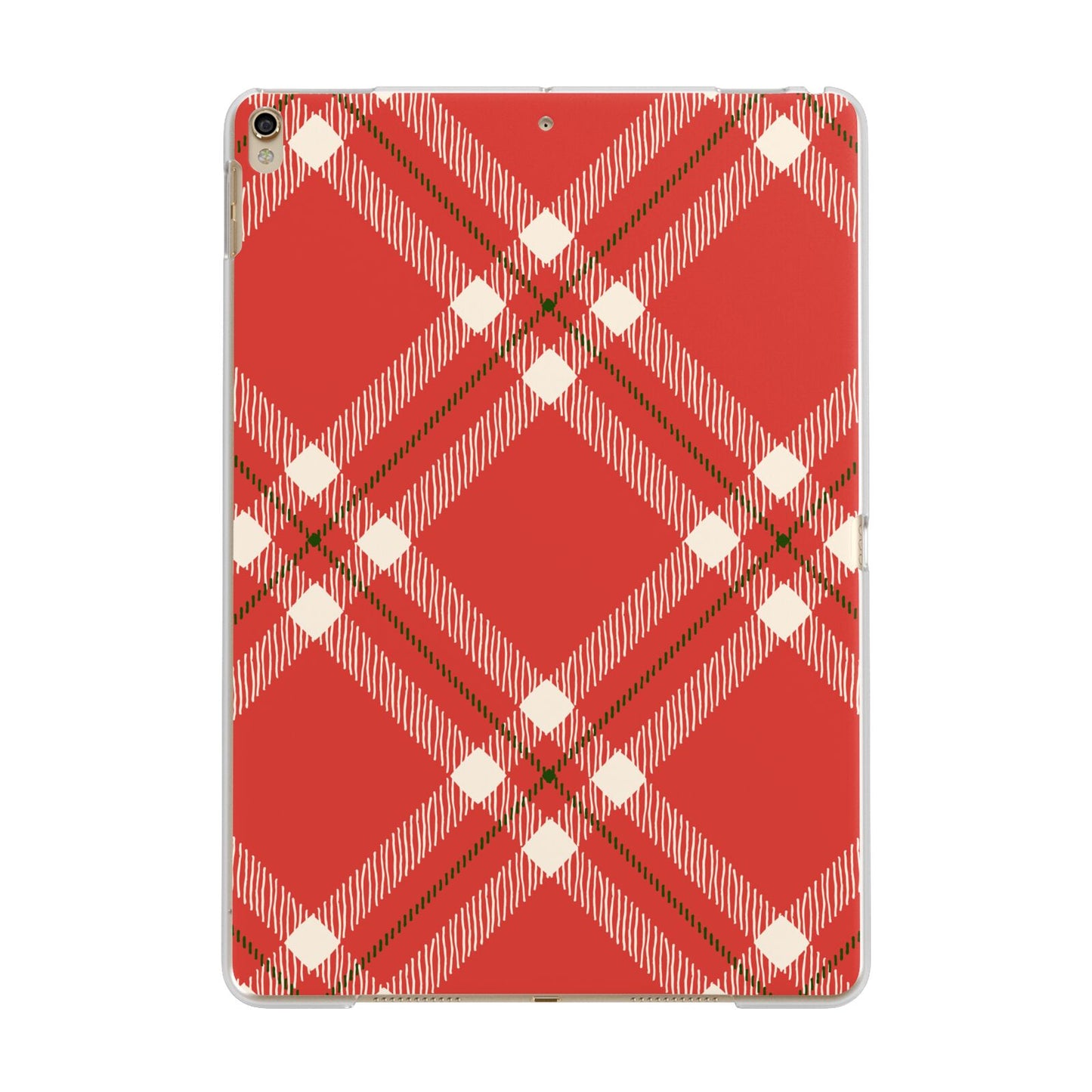 Christmas Tartan Apple iPad Gold Case