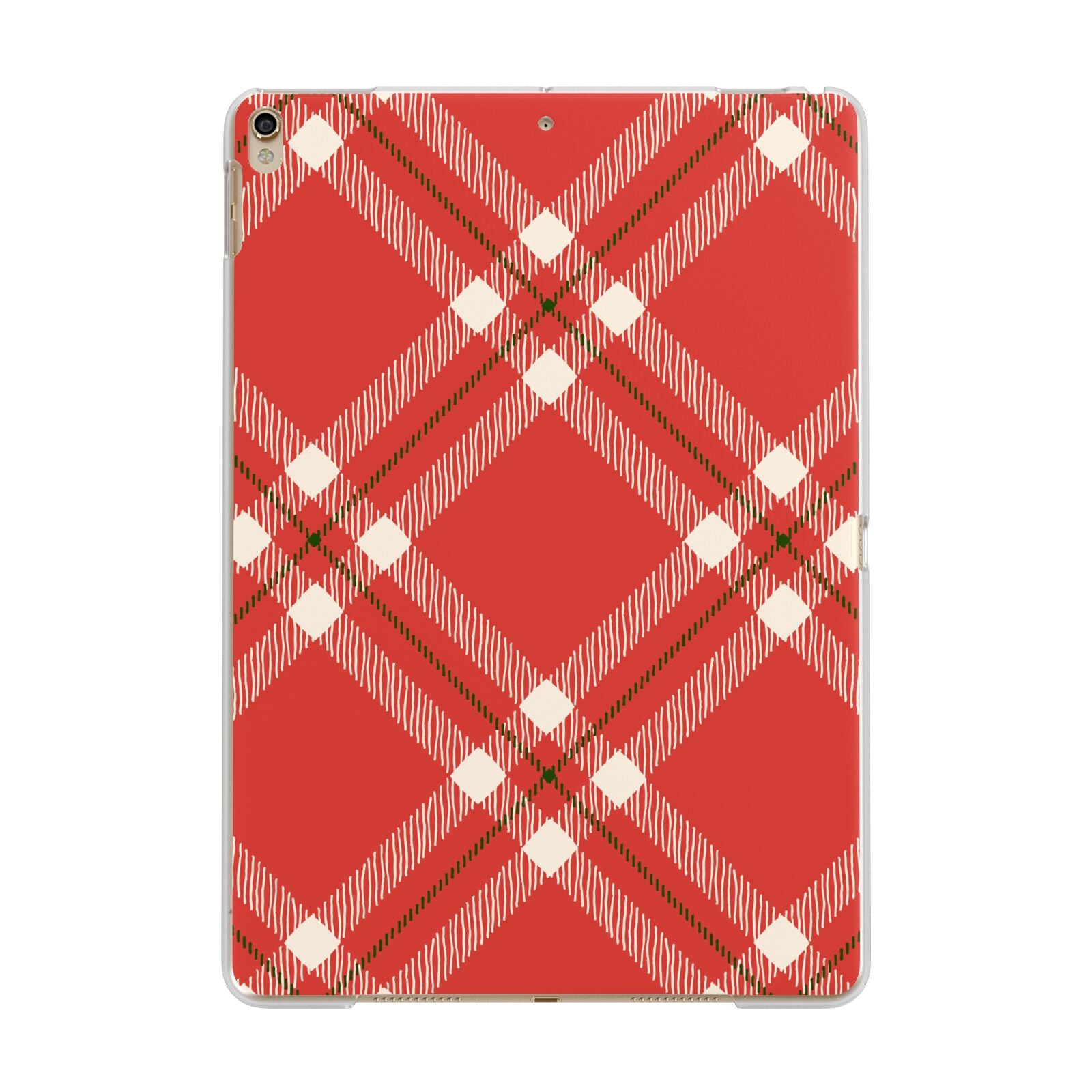Christmas Tartan Apple iPad Gold Case