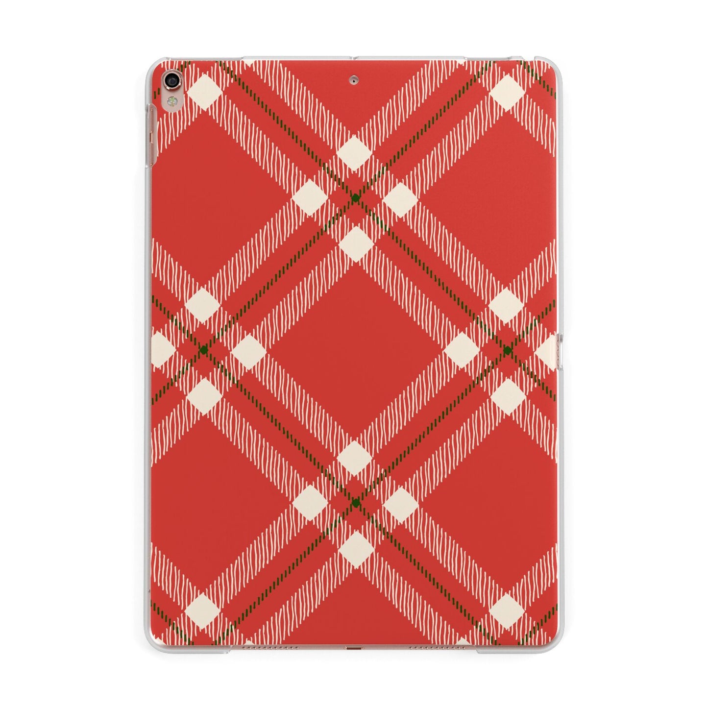 Christmas Tartan Apple iPad Rose Gold Case