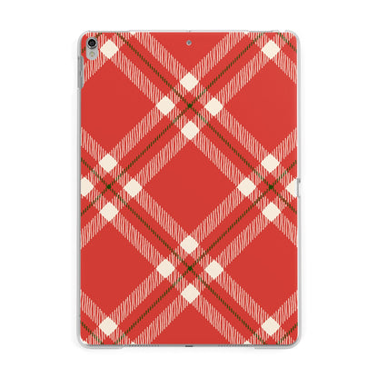 Christmas Tartan Apple iPad Silver Case