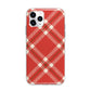 Christmas Tartan Apple iPhone 11 Pro Max in Silver with Bumper Case