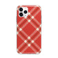 Christmas Tartan Apple iPhone 11 Pro in Silver with Bumper Case