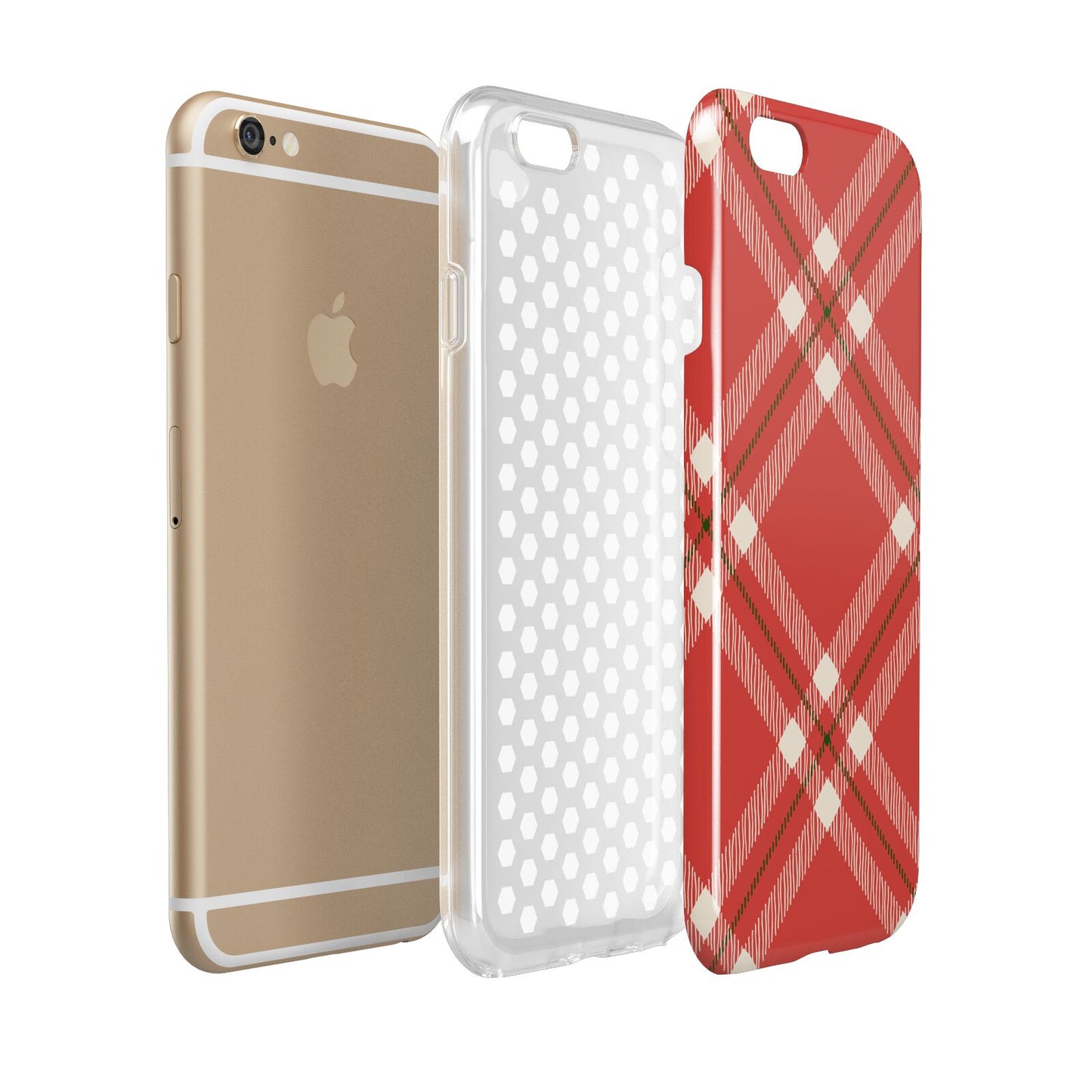 Christmas Tartan Apple iPhone 6 3D Tough Case Expanded view
