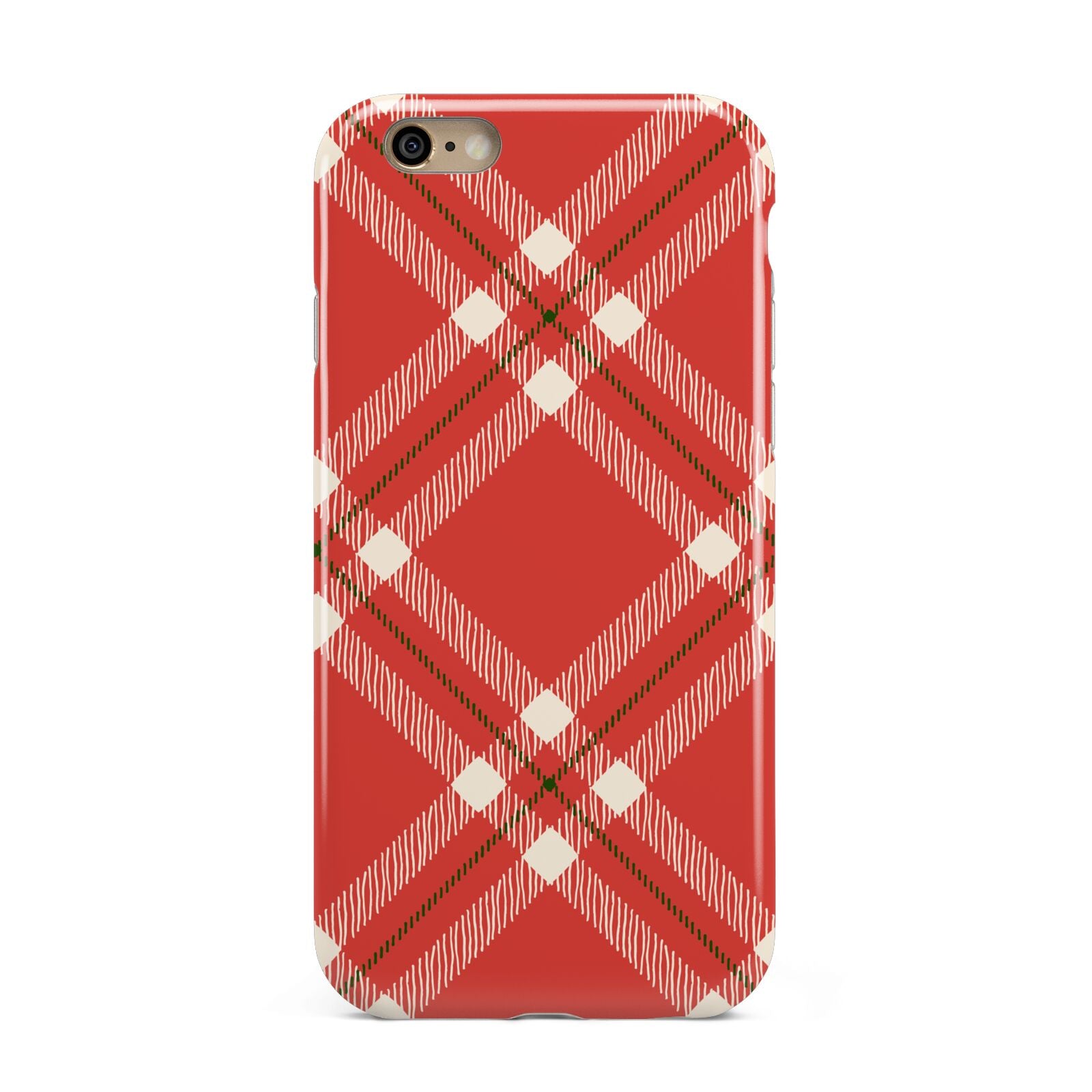 Christmas Tartan Apple iPhone 6 3D Tough Case