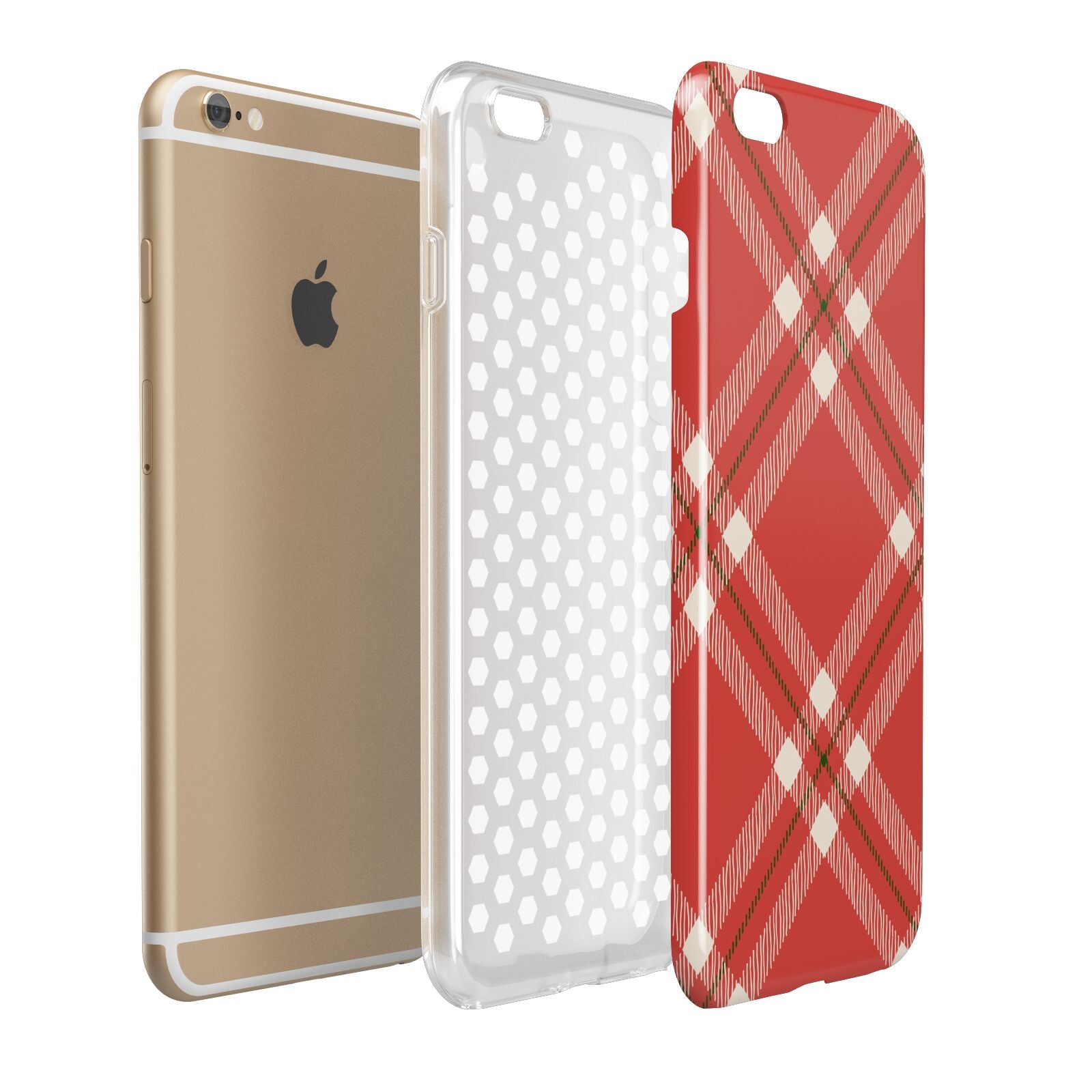 Christmas Tartan Apple iPhone 6 Plus 3D Tough Case Expand Detail Image