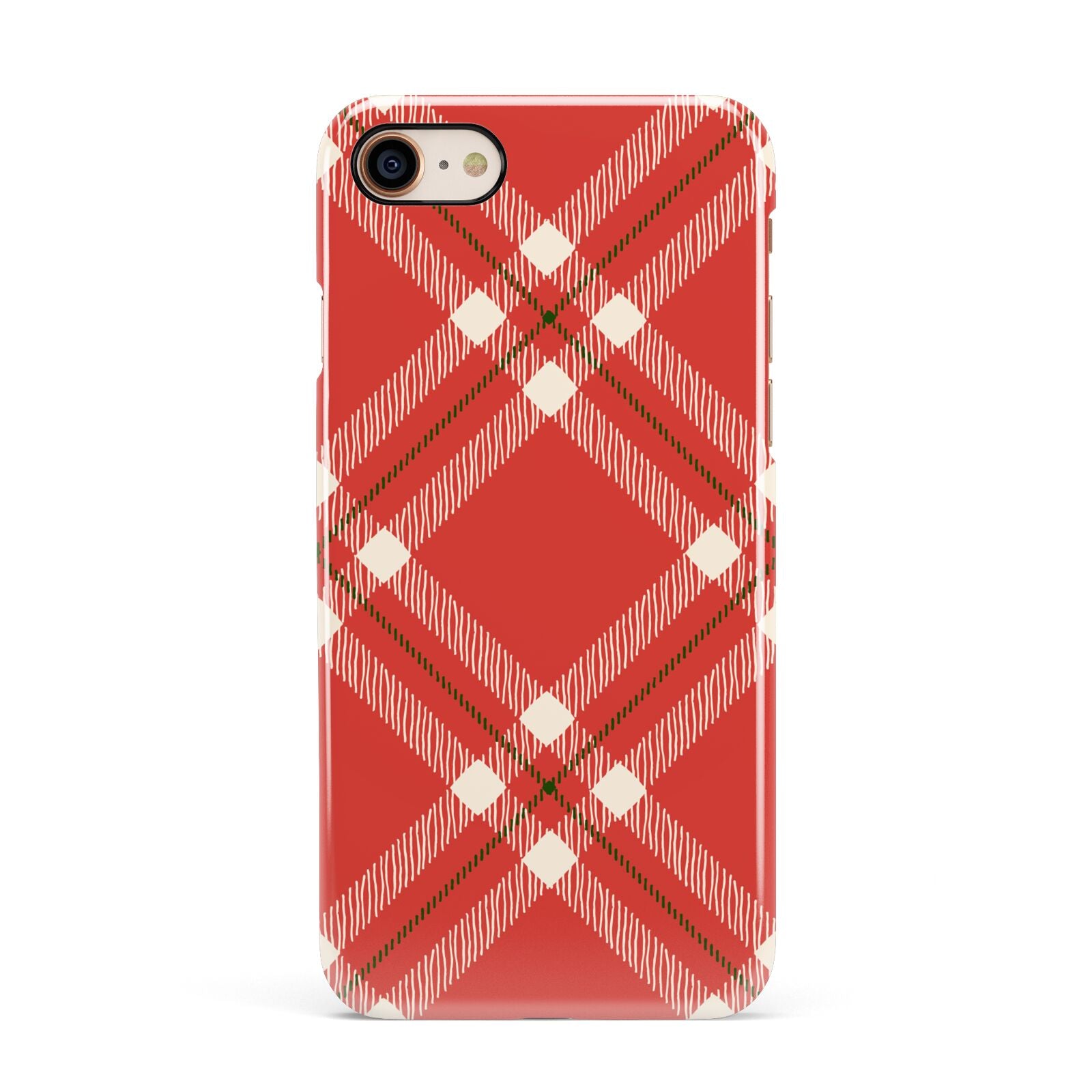 Christmas Tartan Apple iPhone 7 8 3D Snap Case