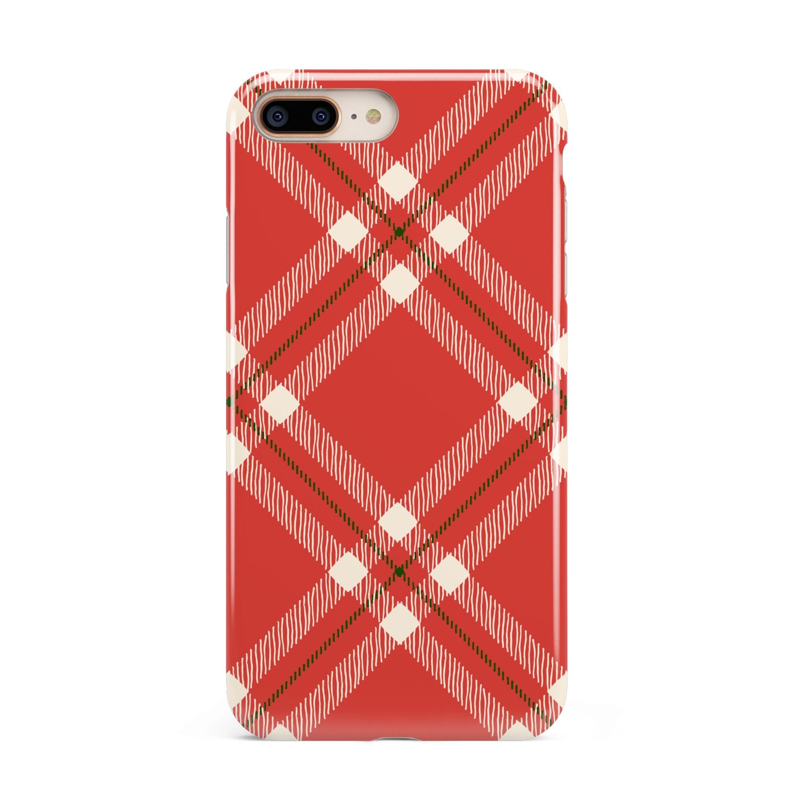 Christmas Tartan Apple iPhone 7 8 Plus 3D Tough Case