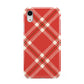 Christmas Tartan Apple iPhone XR White 3D Tough Case