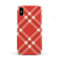Christmas Tartan Apple iPhone XS 3D Tough