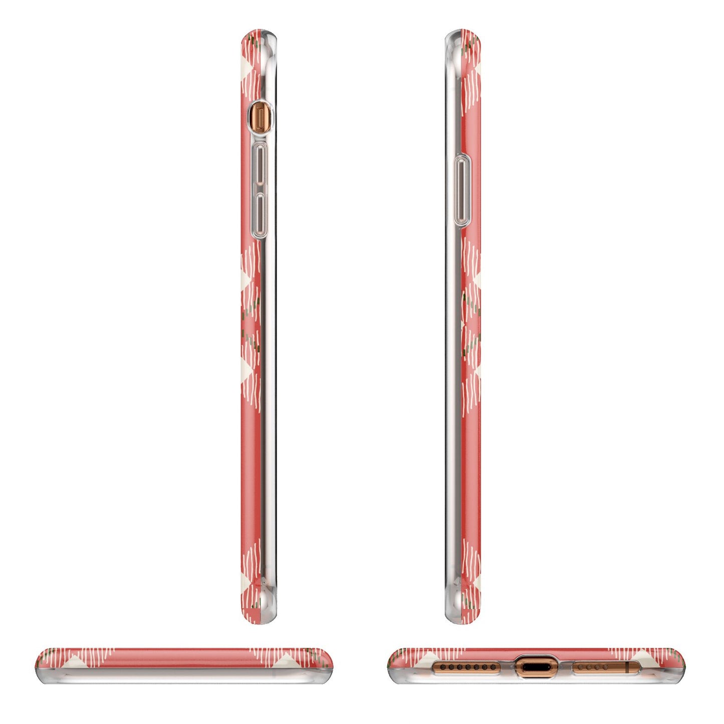 Christmas Tartan Apple iPhone XS Max 3D Wrap Tough Case Alternative Image Angles