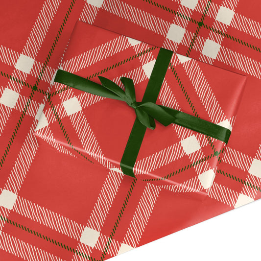 Christmas Tartan Custom Wrapping Paper