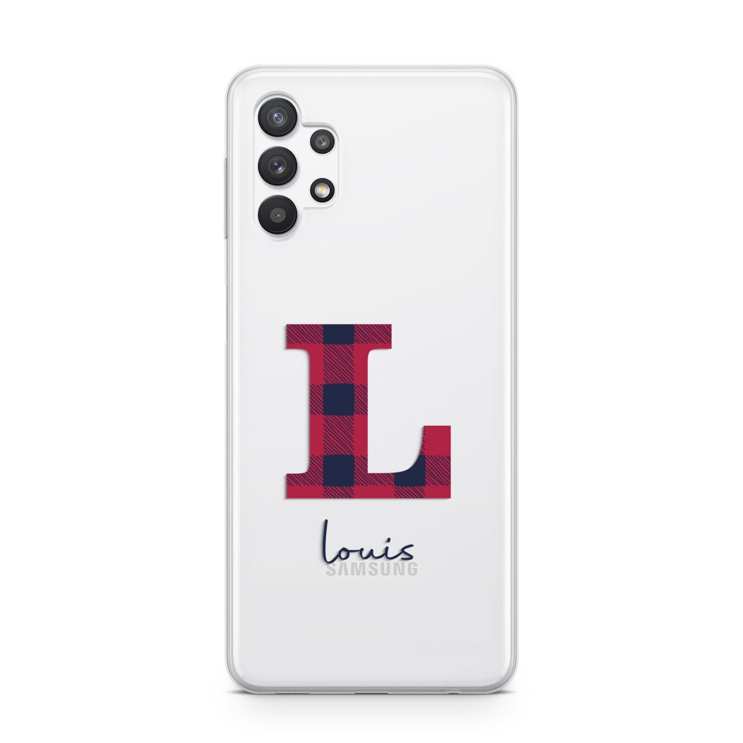 Christmas Tartan Personalised Samsung A32 5G Case