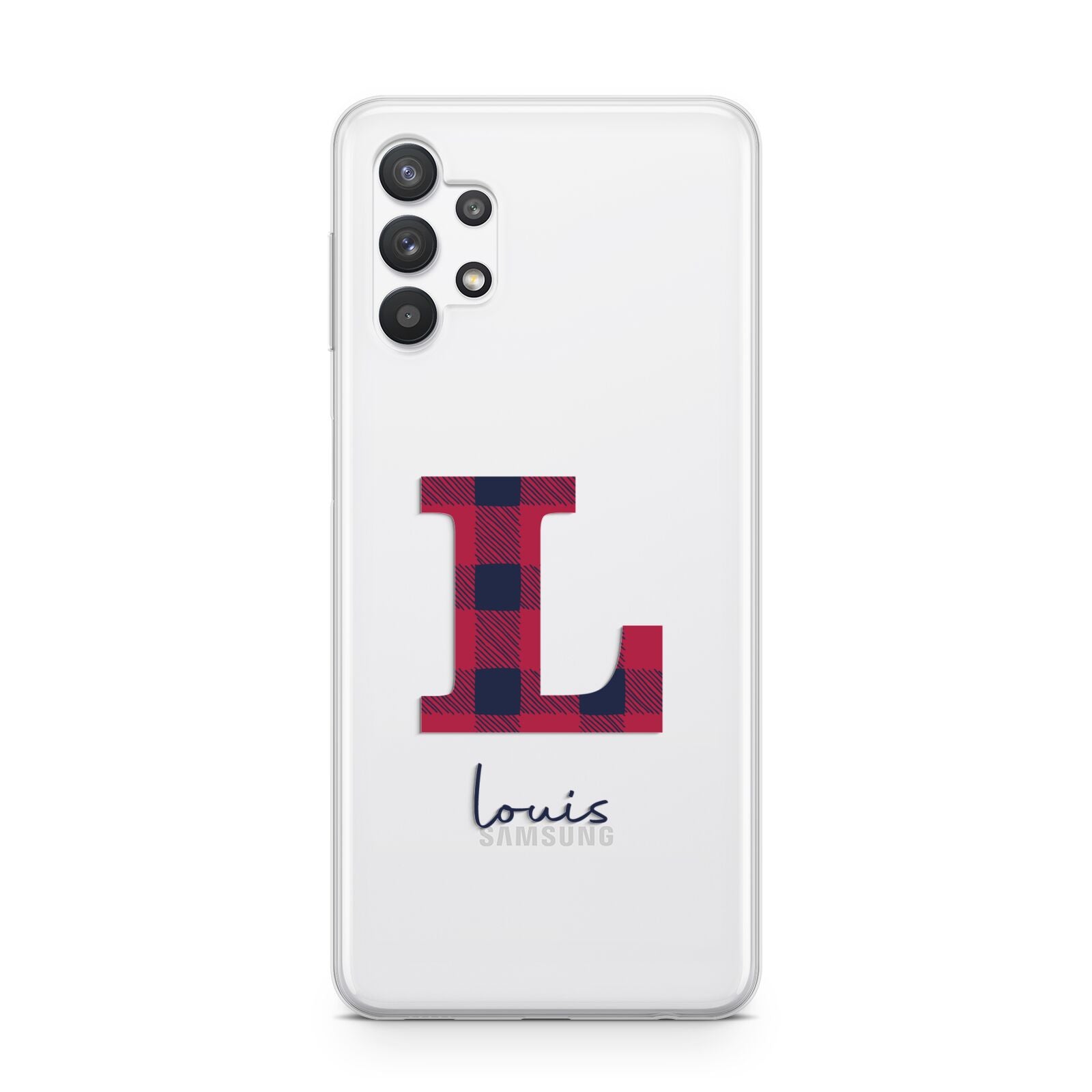 Christmas Tartan Personalised Samsung A32 5G Case