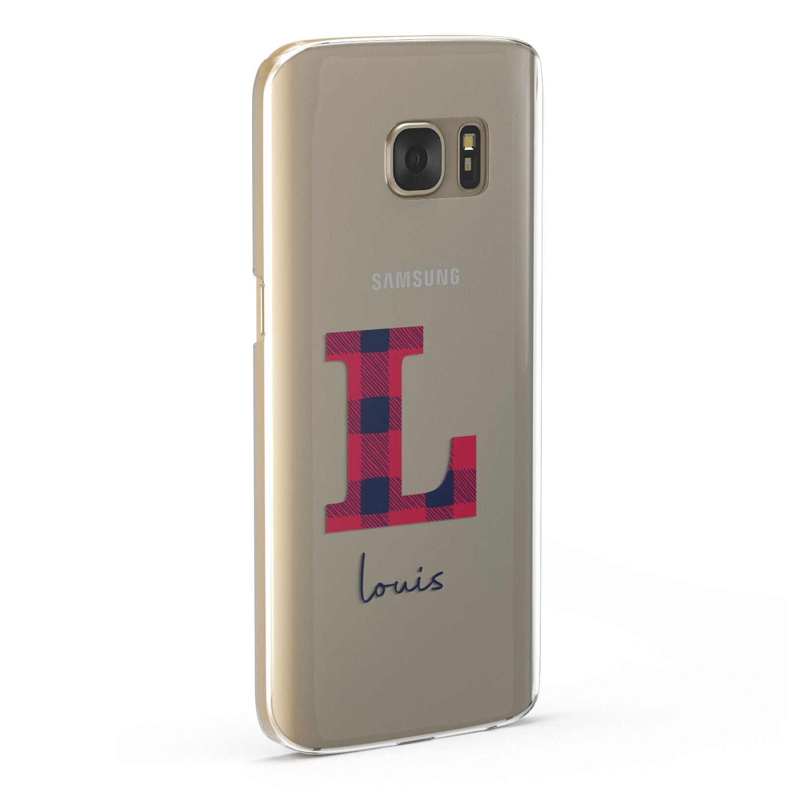 Christmas Tartan Personalised Samsung Galaxy Case Fourty Five Degrees