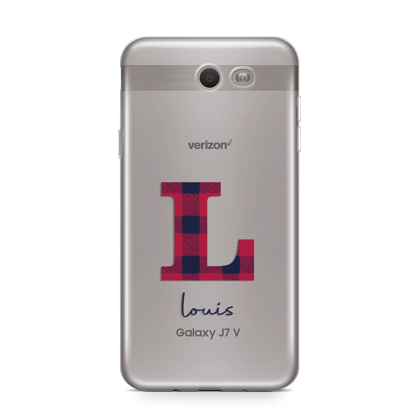Christmas Tartan Personalised Samsung Galaxy J7 2017 Case