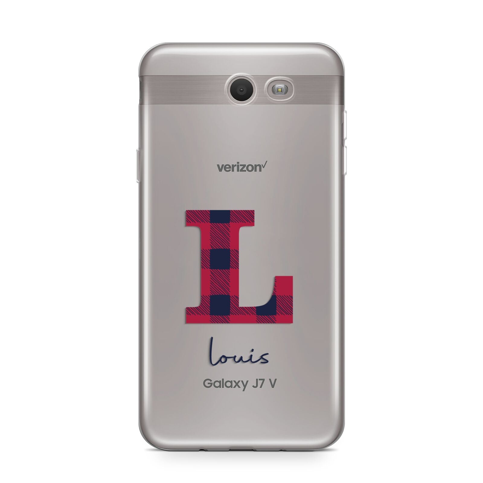 Christmas Tartan Personalised Samsung Galaxy J7 2017 Case