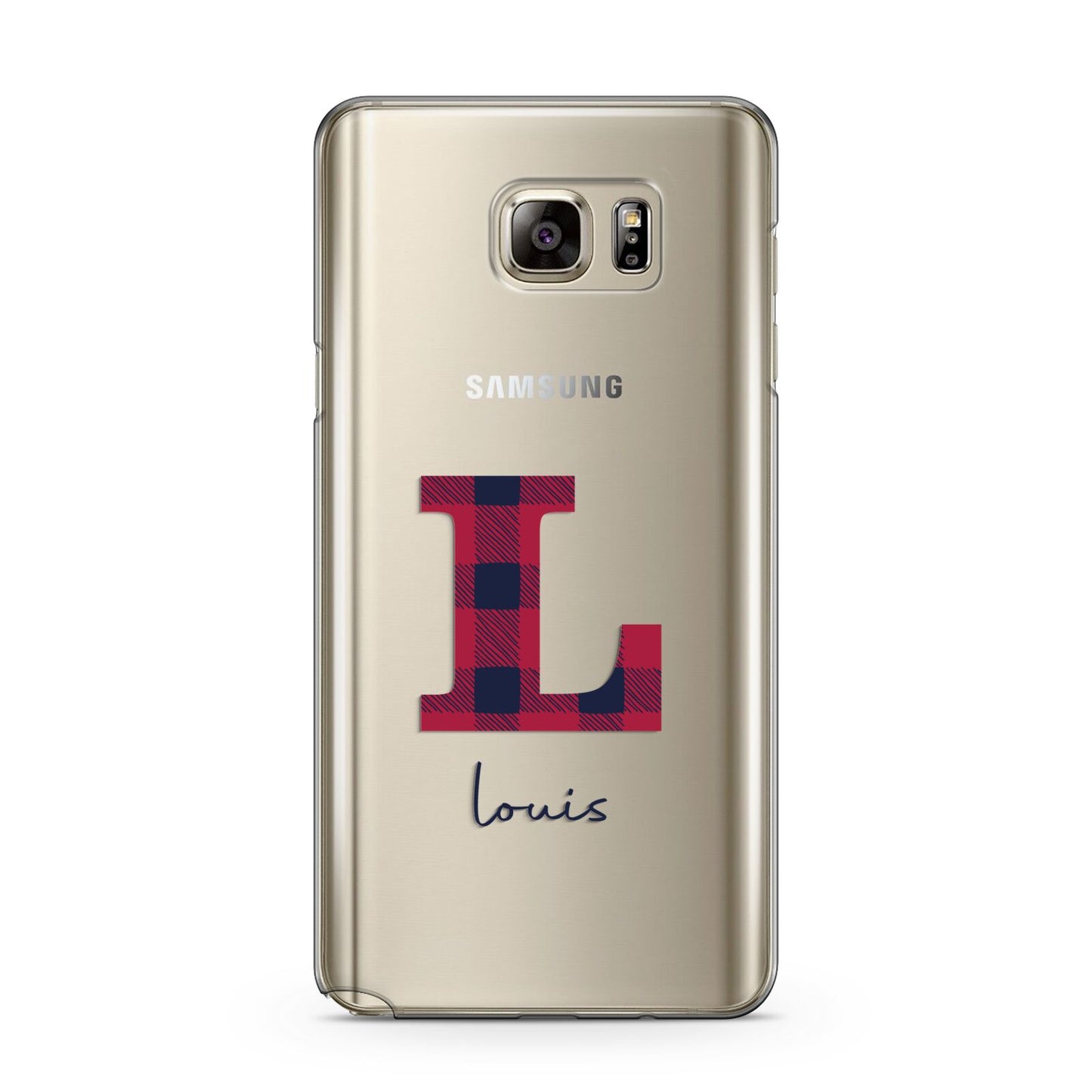 Christmas Tartan Personalised Samsung Galaxy Note 5 Case