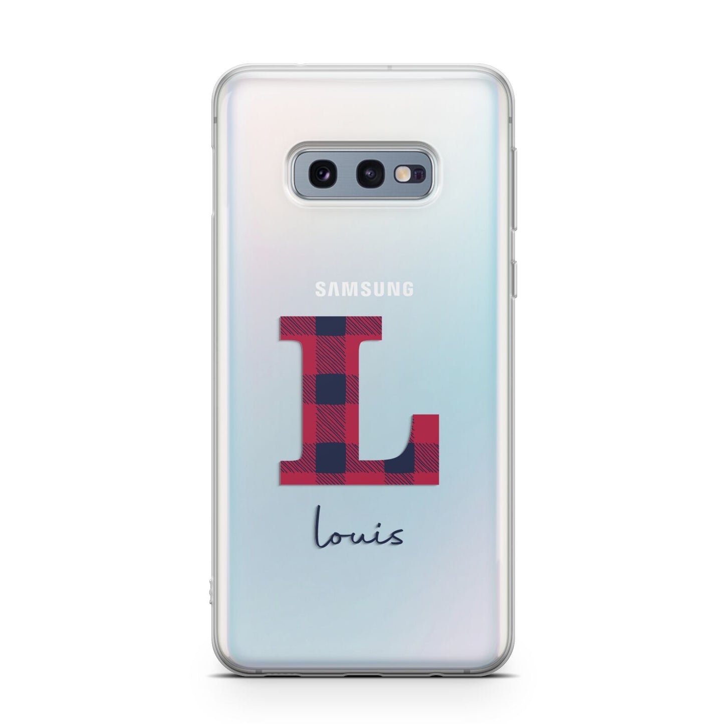 Christmas Tartan Personalised Samsung Galaxy S10E Case