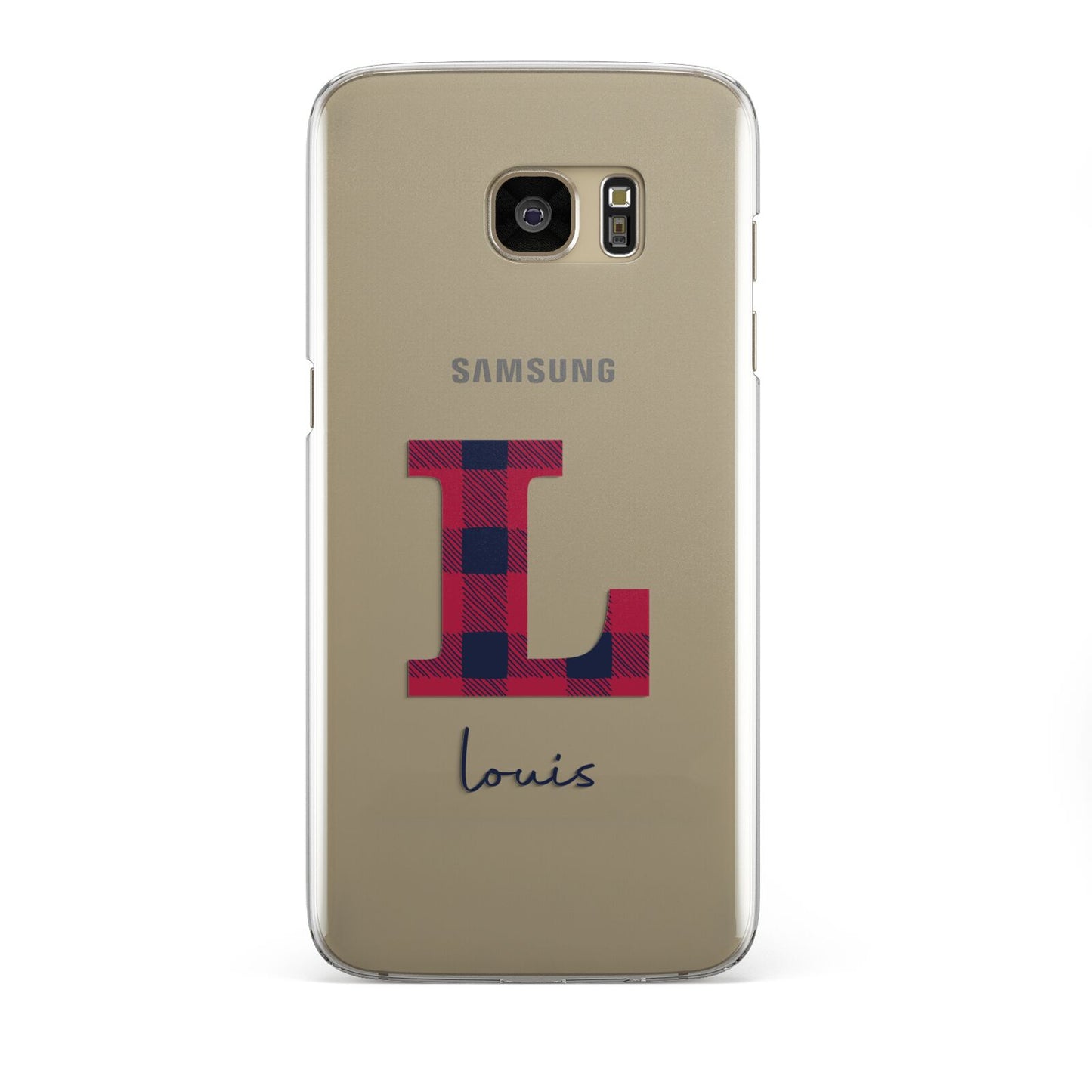 Christmas Tartan Personalised Samsung Galaxy S7 Edge Case