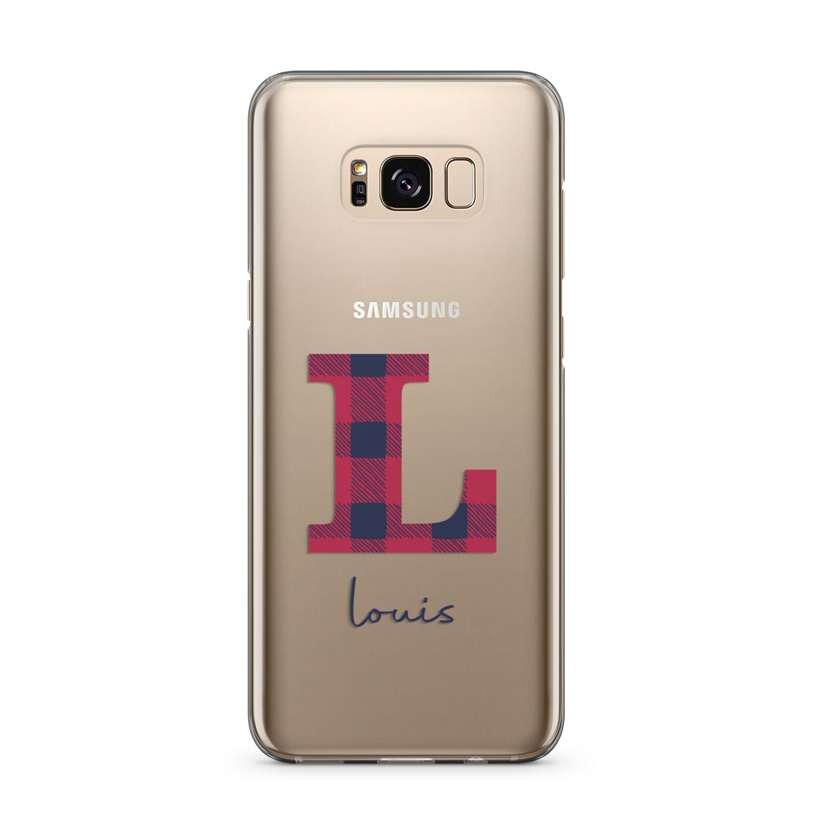 Christmas Tartan Personalised Samsung Galaxy S8 Plus Case