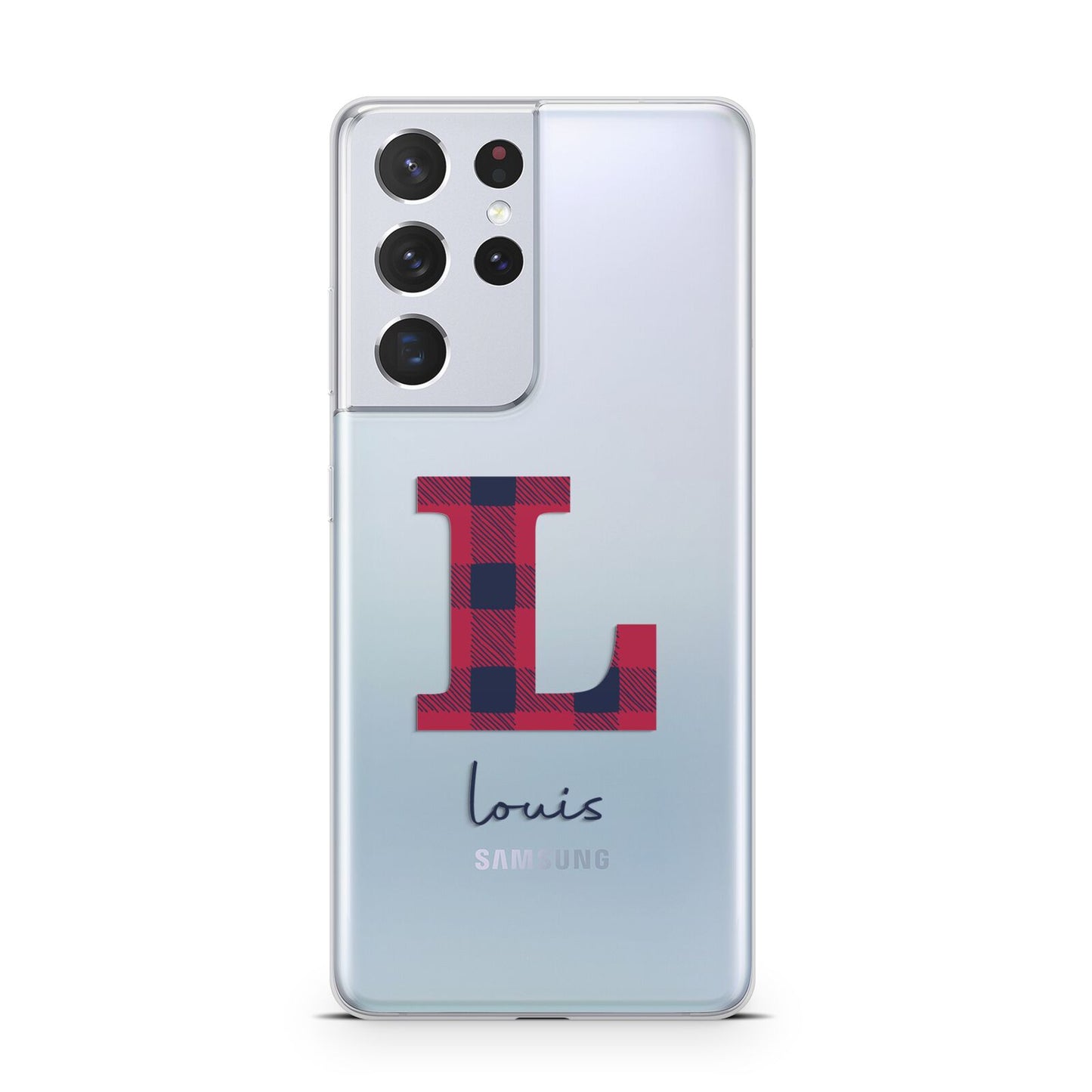 Christmas Tartan Personalised Samsung S21 Ultra Case